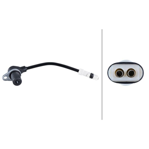 HELLA 6PU 358 219-781 Sensor, Raddrehzahl f&uuml;r PORSCHE, Hinterachse, Vorderachse