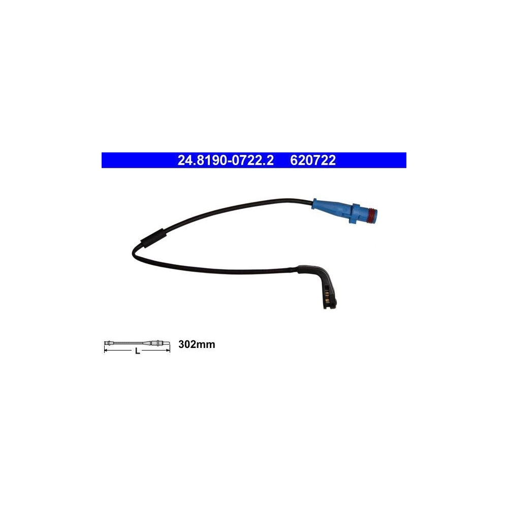 Warnkontakt, Bremsbelagverschlei&szlig; ATE 24.8190-0722.2 f&uuml;r OPEL VAUXHALL