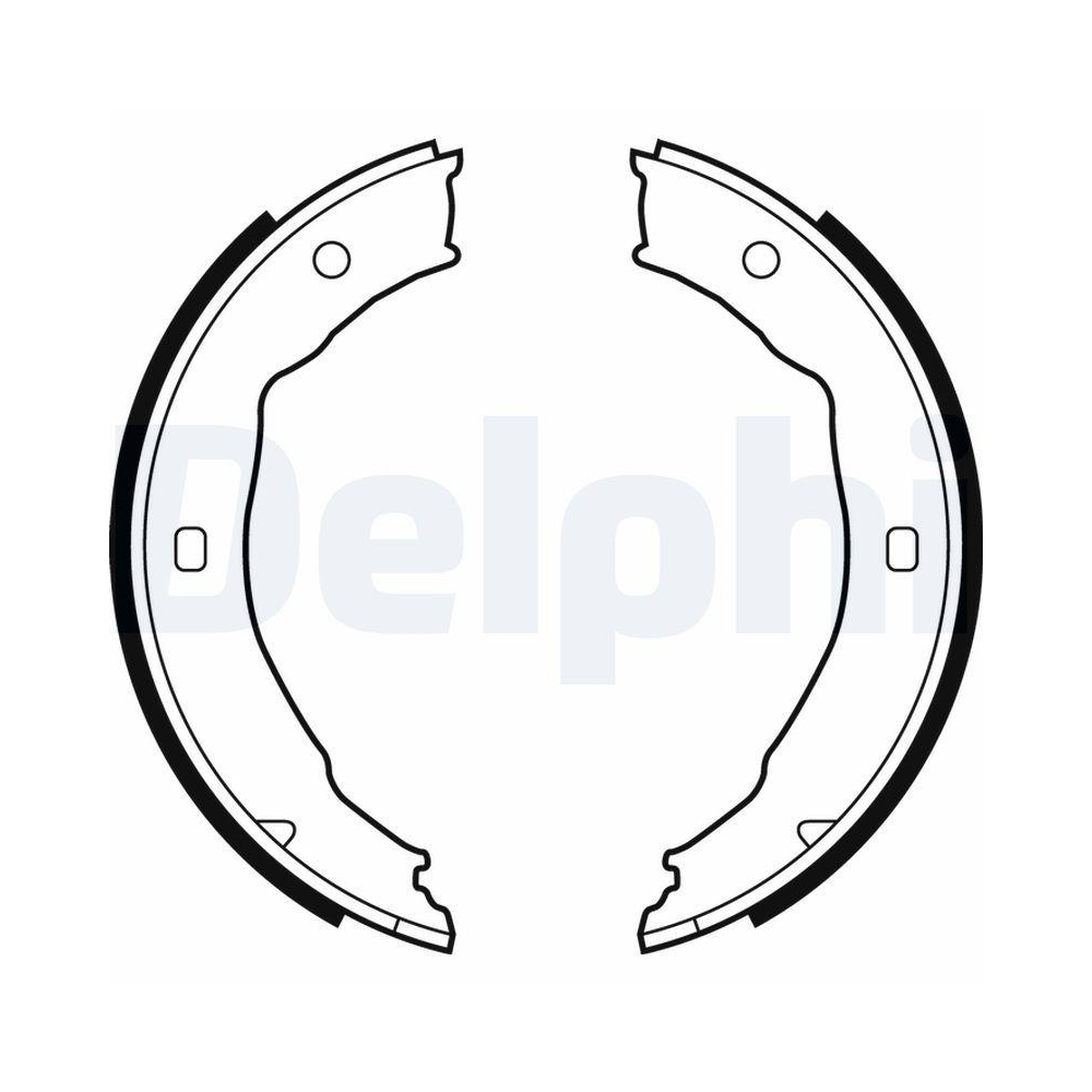 DELPHI LS1881 Bremsbackensatz, Feststellbremse f&uuml;r PEUGEOT, Hinterachse