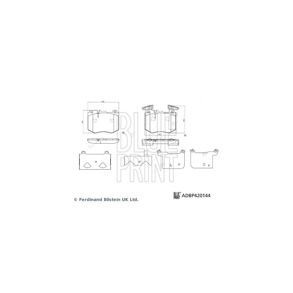 Bremsbelagsatz, Scheibenbremse BLUE PRINT ADBP420144 f&uuml;r MERCEDES-BENZ