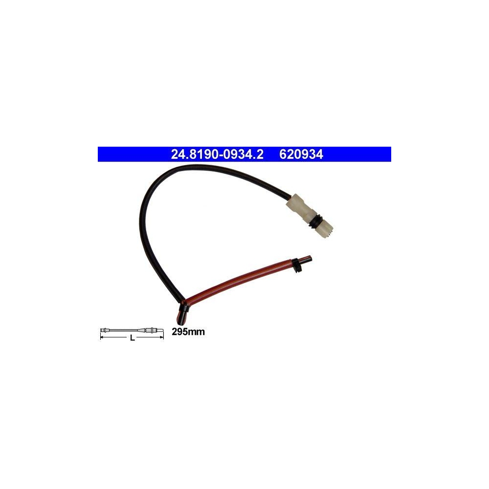 Warnkontakt, Bremsbelagverschlei&szlig; ATE 24.8190-0934.2 f&uuml;r PORSCHE