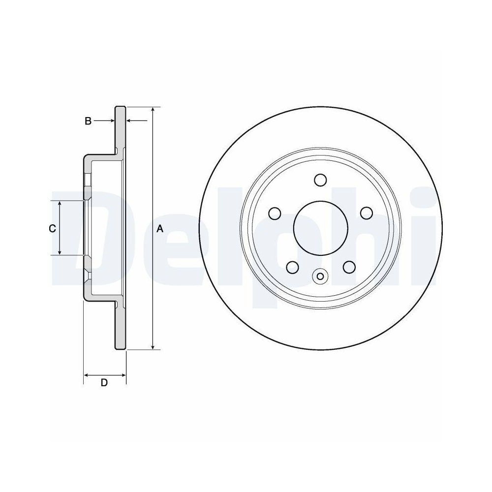 DELPHI BG4761C 2 St&uuml;ck Bremsscheiben f&uuml;r OPEL VAUXHALL, Hinterachse