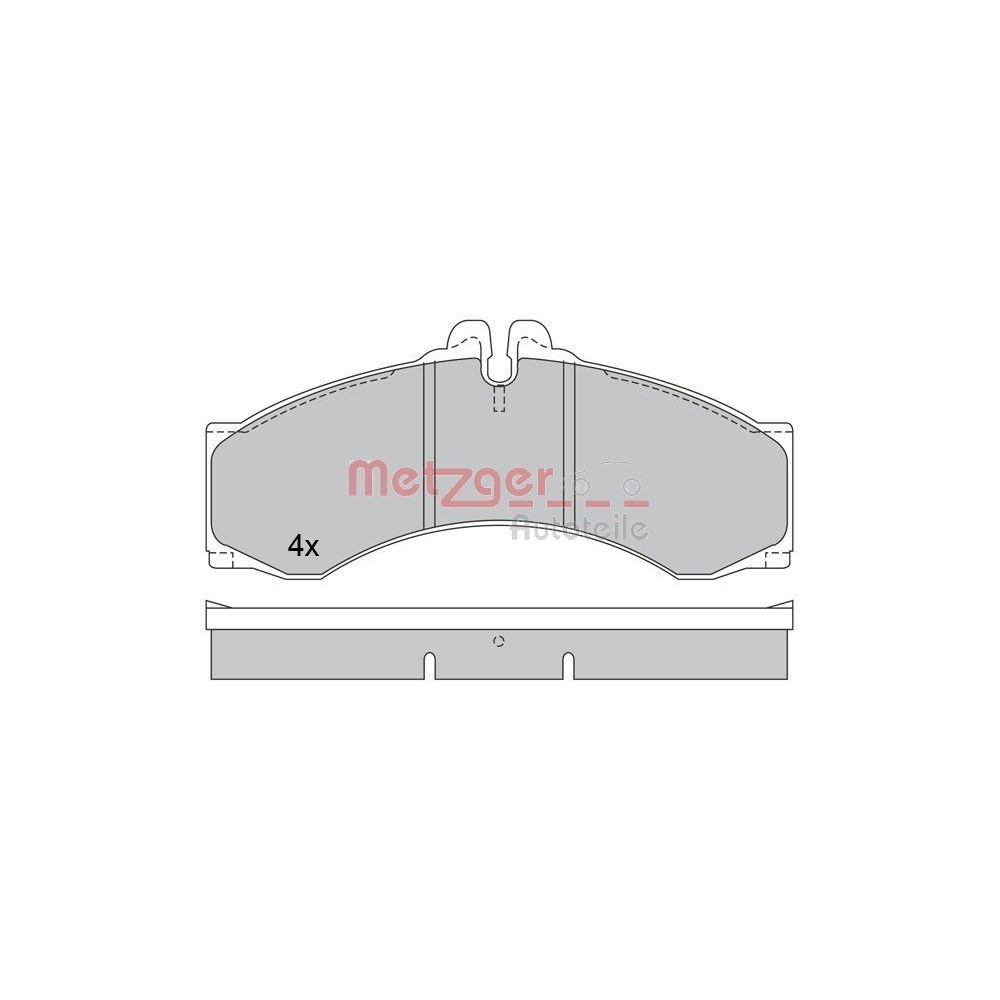 Bremsbelagsatz, Scheibenbremse METZGER 1170400 GREENPARTS f&uuml;r MERCEDES-BENZ VAG