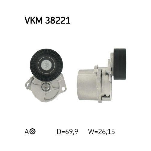 Spannrolle, Keilrippenriemen SKF VKM 38221 f&uuml;r BMW, mitte, mitte rechts, rechts
