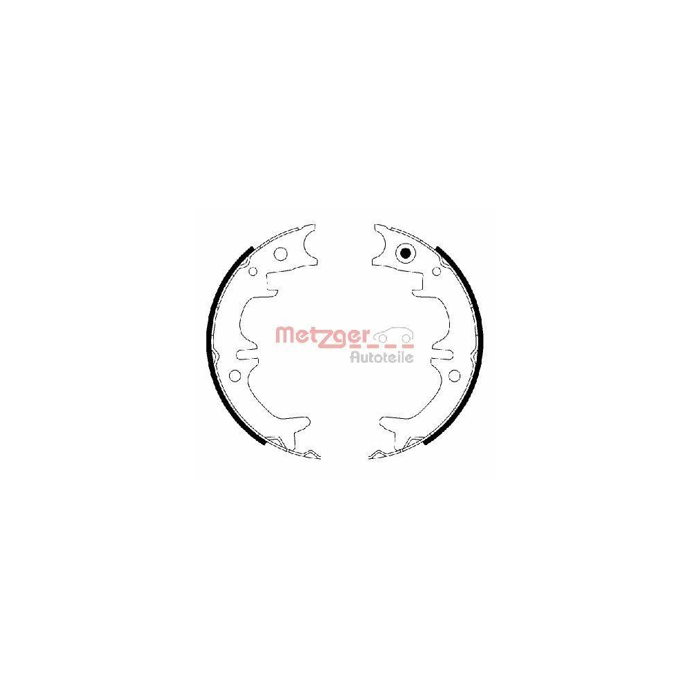 Bremsbackensatz, Feststellbremse METZGER MG 220 f&uuml;r TOYOTA, Hinterachse links