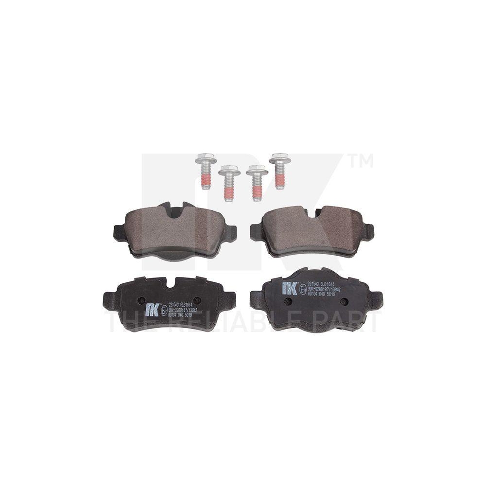 Bremsbelagsatz, Scheibenbremse NK 221543 f&uuml;r BMW MINI, Hinterachse