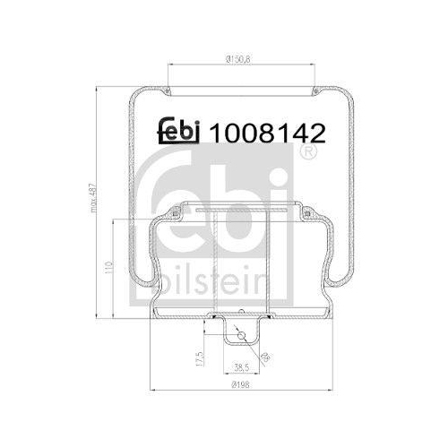FEBI BILSTEIN 1008142 Federbalg, Luftfederung f&uuml;r VOLVO