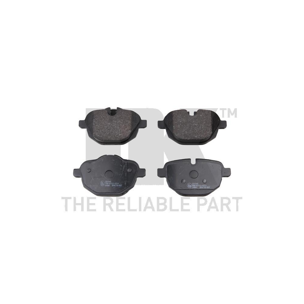 Bremsbelagsatz, Scheibenbremse NK 221545 f&uuml;r BMW, Hinterachse