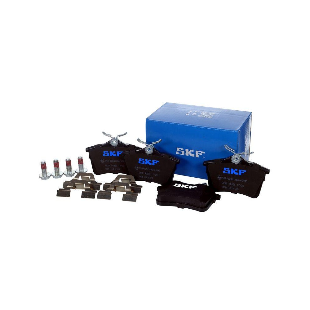 Bremsbelagsatz, Scheibenbremse SKF VKBP 90036 f&uuml;r CITRO&Euml;N PEUGEOT, Hinterachse