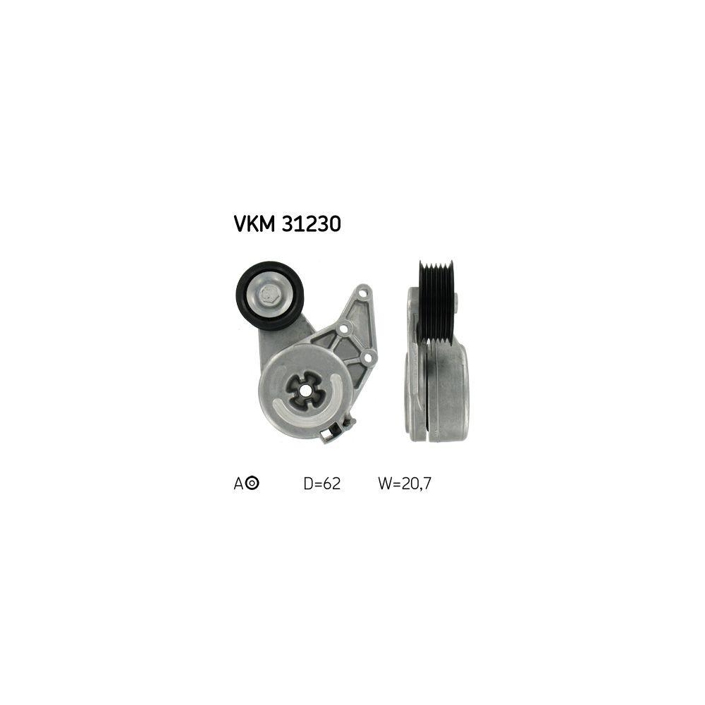 Riemenspanner, Keilrippenriemen SKF VKM 31230 f&uuml;r AUDI SEAT SKODA VW, mitte