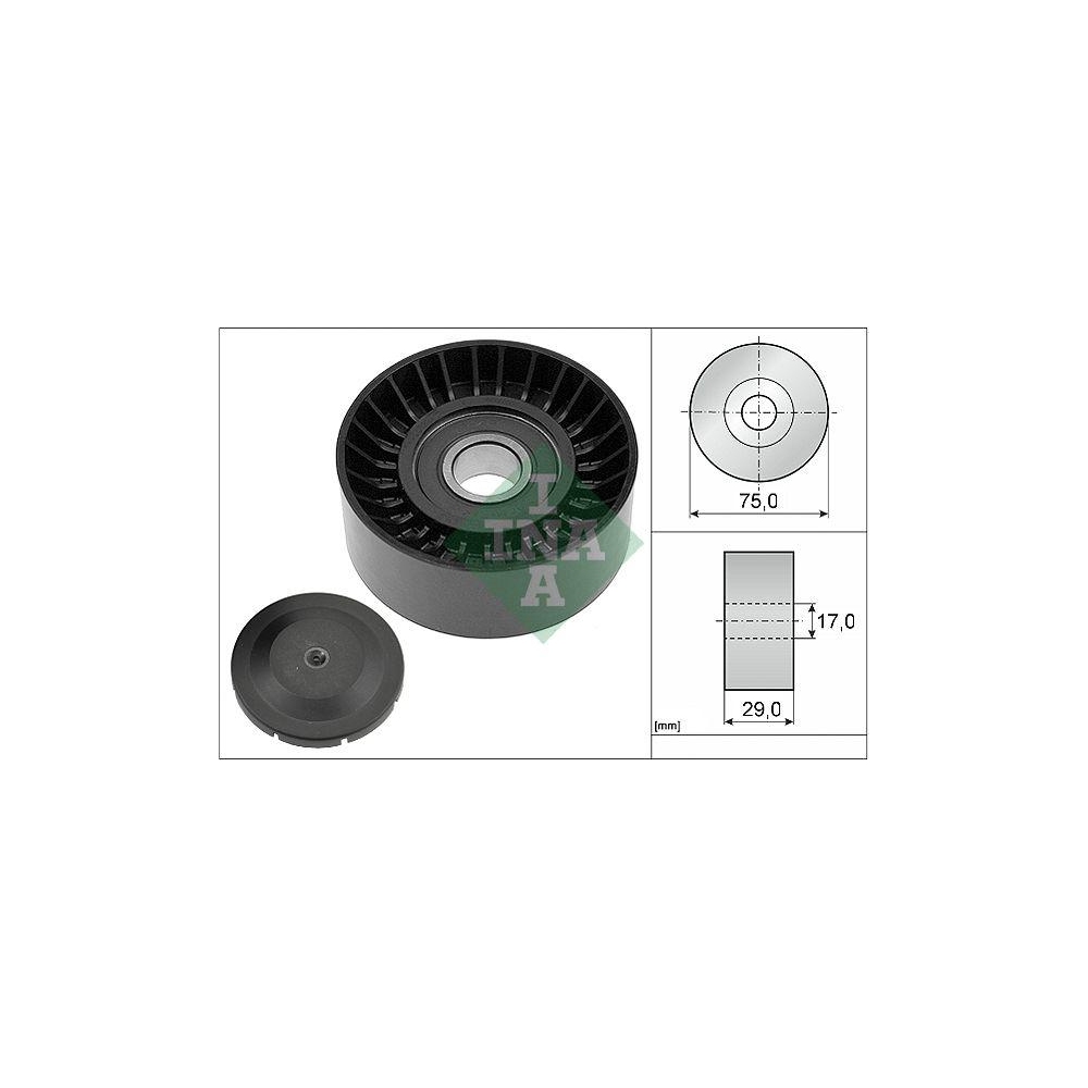 Umlenk-/F&uuml;hrungsrolle, Keilrippenriemen Schaeffler INA 532 0536 10 f&uuml;r AUDI SEAT