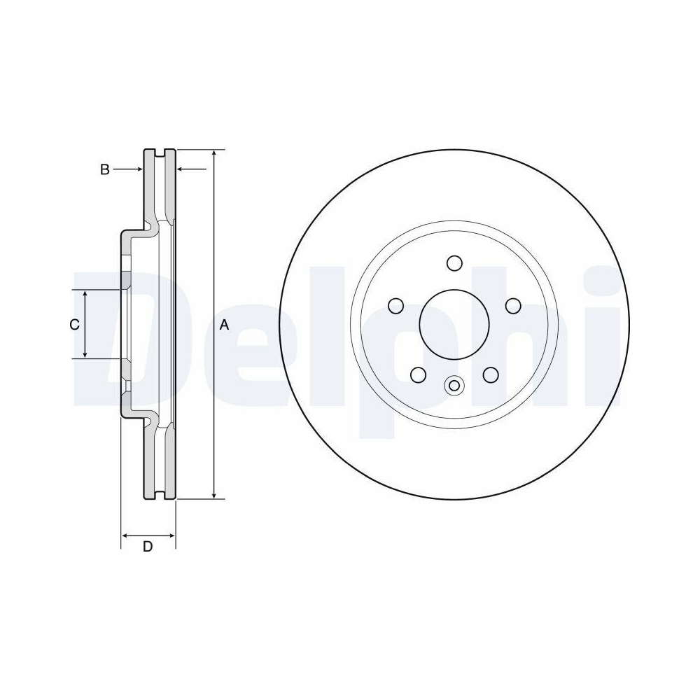 DELPHI BG4783C 2 St&uuml;ck Bremsscheiben f&uuml;r OPEL VAUXHALL, Vorderachse
