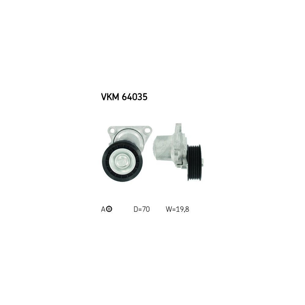 Riemenspanner, Keilrippenriemen SKF VKM 64035 f&uuml;r FORD MAZDA, links unten, mitte
