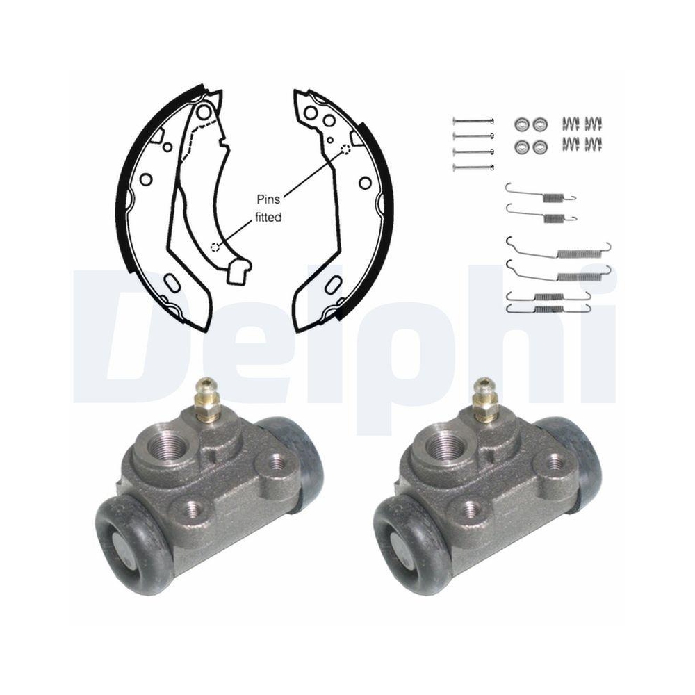 DELPHI KP864 Bremsbackensatz f&uuml;r RENAULT, Hinterachse