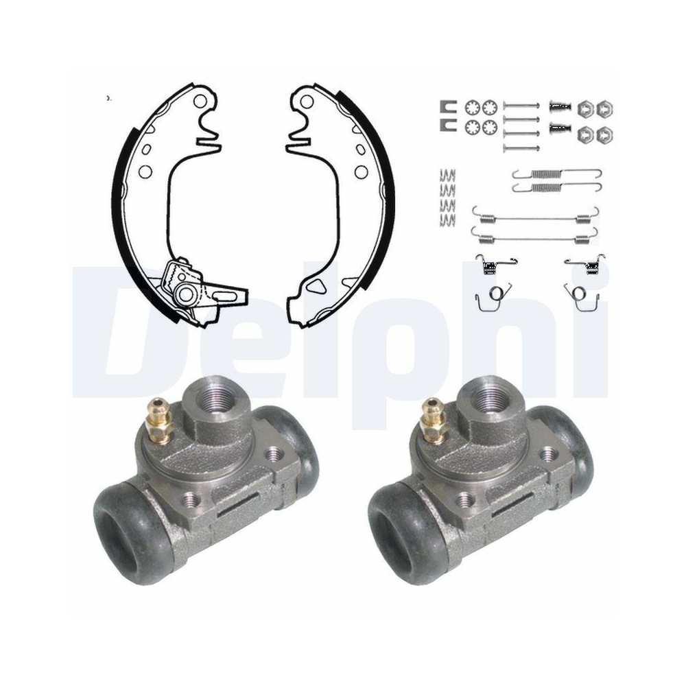 DELPHI KP868 Bremsbackensatz für CITROËN PEUGEOT, Hinterachse