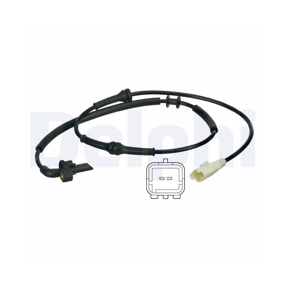 Sensor, Raddrehzahl DELPHI SS20348 für CITROËN PEUGEOT, Hinterachse, Vorderachse