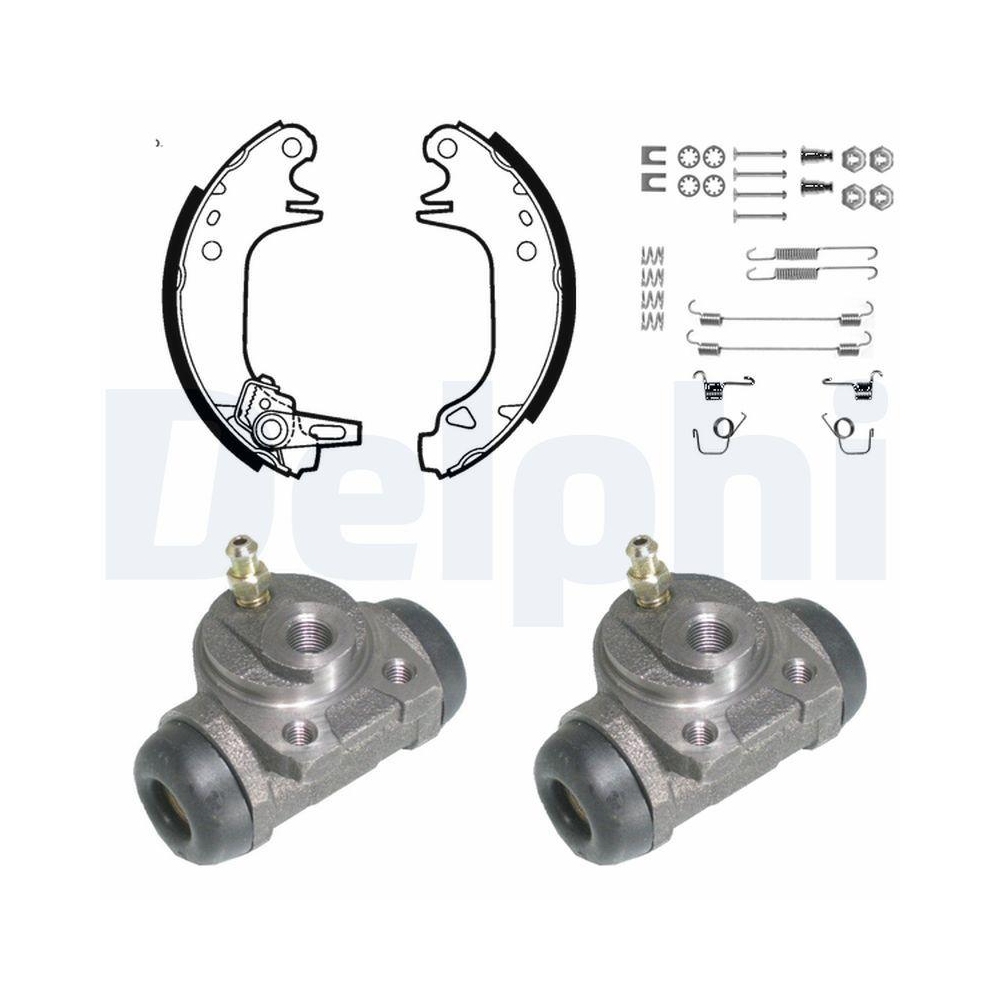 DELPHI KP869 Bremsbackensatz f&uuml;r PEUGEOT, Hinterachse