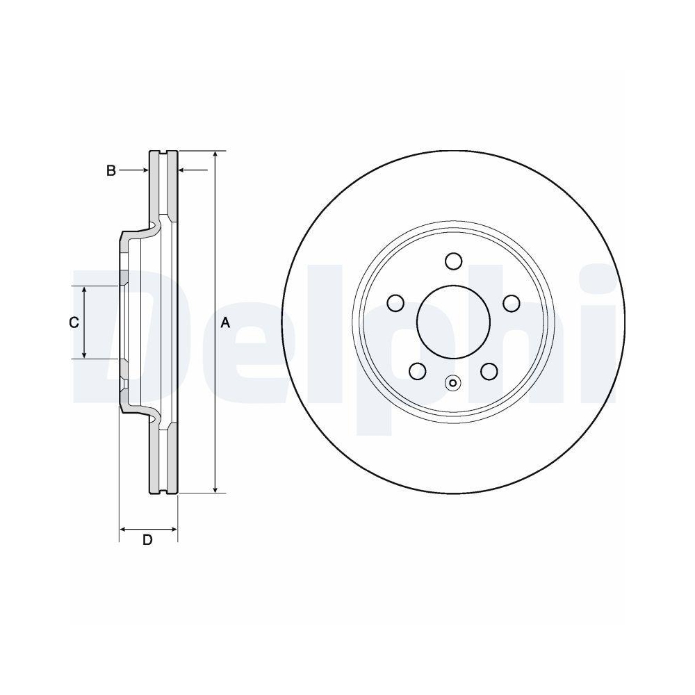 DELPHI BG4799C 2 St&uuml;ck Bremsscheiben f&uuml;r AUDI AUDI (FAW), Vorderachse