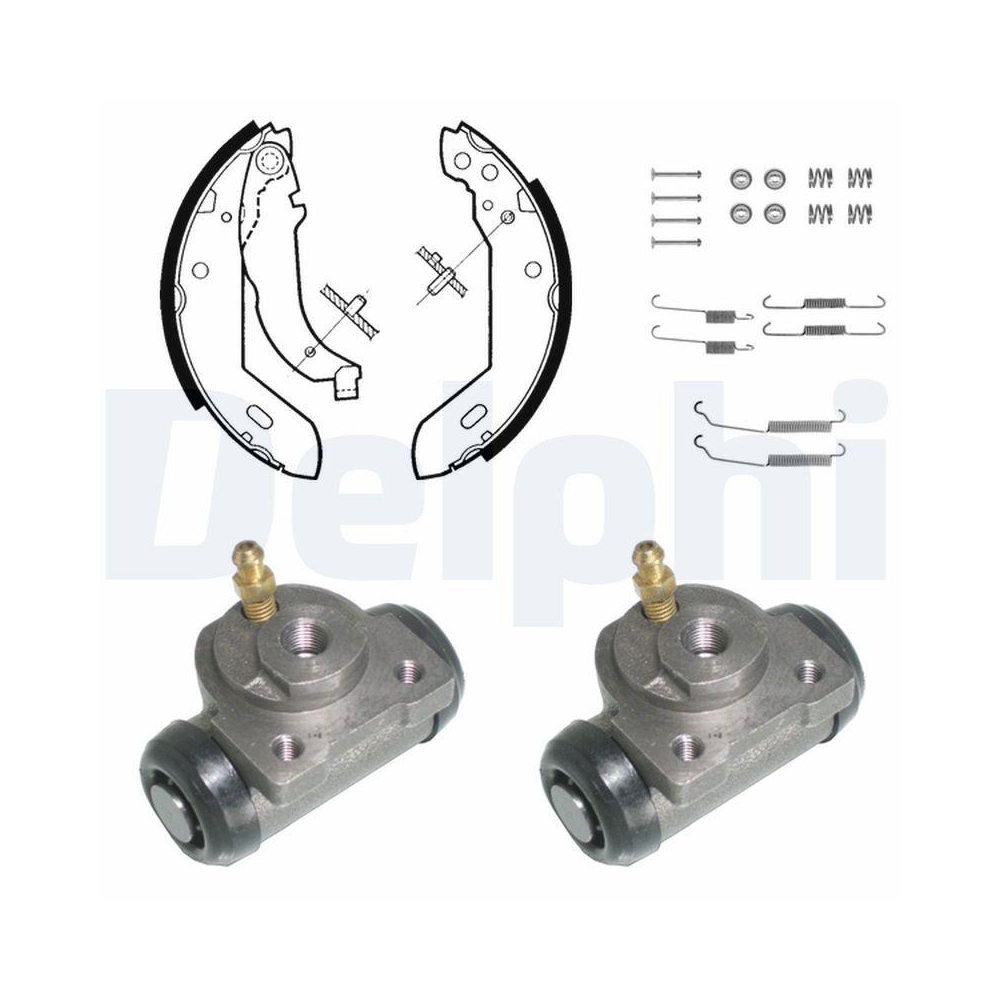 DELPHI KP871 Bremsbackensatz f&uuml;r PEUGEOT, Hinterachse