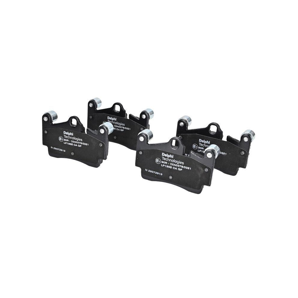DELPHI LP1998 Bremsbelagsatz, Scheibenbremse f&uuml;r AUDI PORSCHE VW, Hinterachse