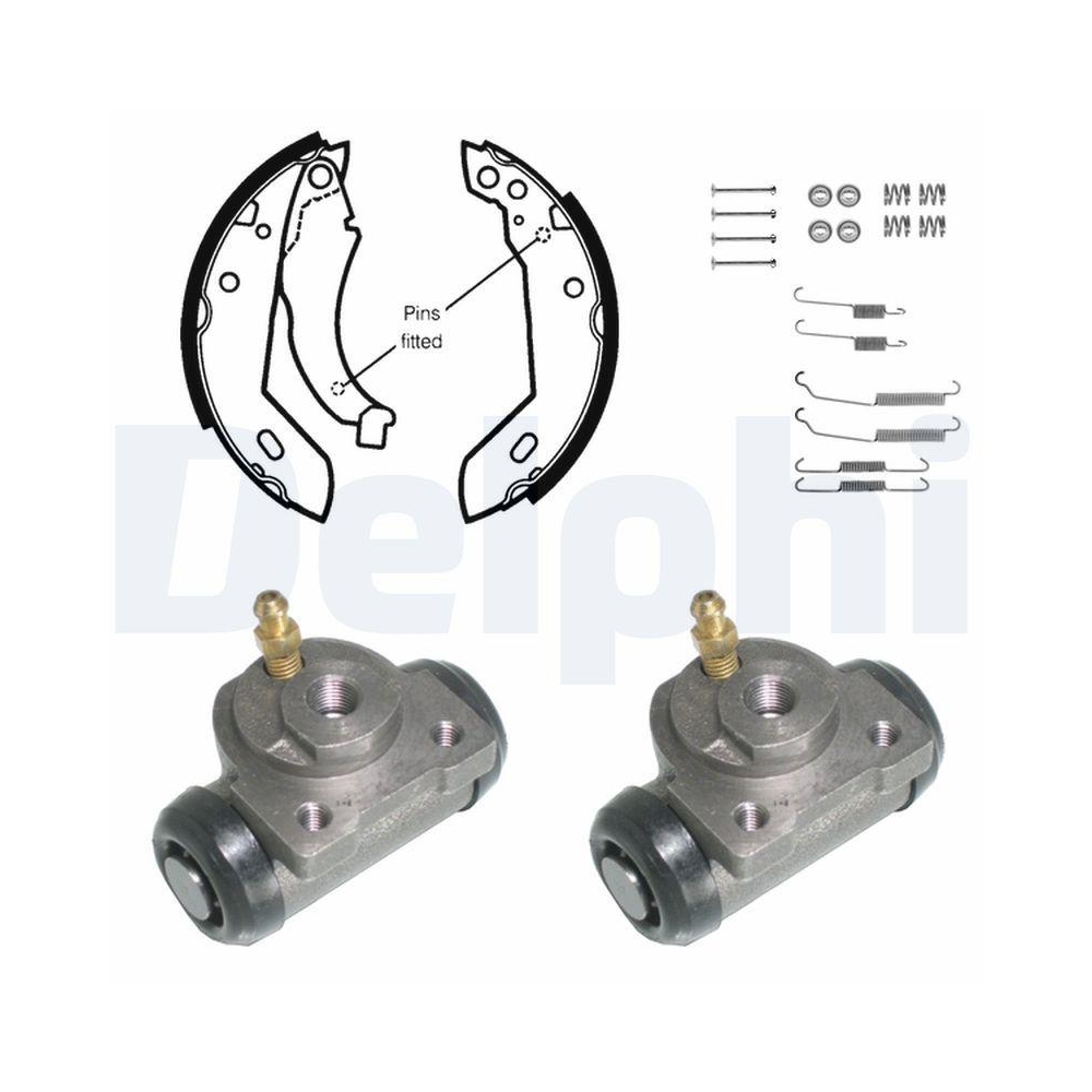 DELPHI KP872 Bremsbackensatz f&uuml;r PEUGEOT, Hinterachse