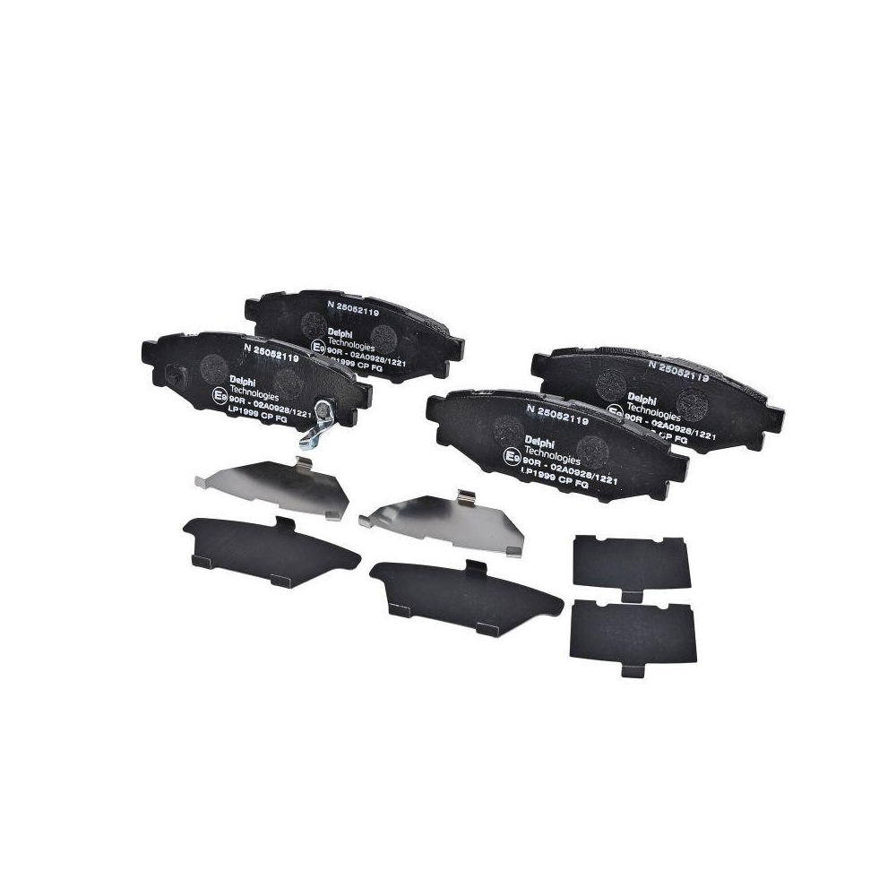 DELPHI LP1999 Bremsbelagsatz, Scheibenbremse f&uuml;r SUBARU TOYOTA, Hinterachse