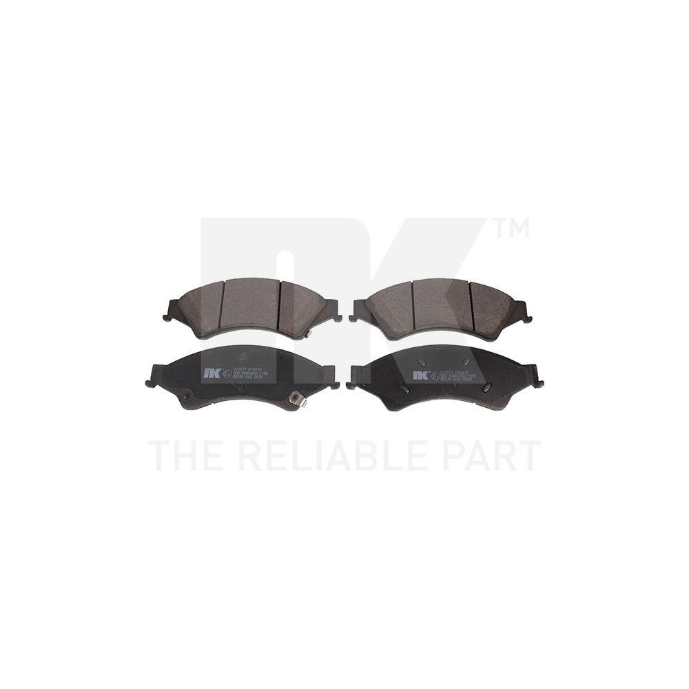 Bremsbelagsatz, Scheibenbremse NK 222577 f&uuml;r FORD MAZDA FORD USA, Vorderachse