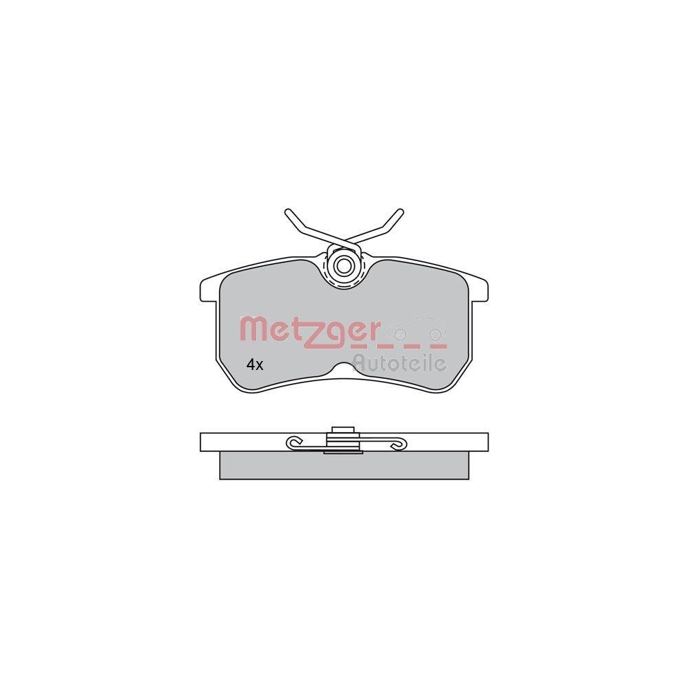 Bremsbelagsatz, Scheibenbremse METZGER 1170025 f&uuml;r FORD, Hinterachse
