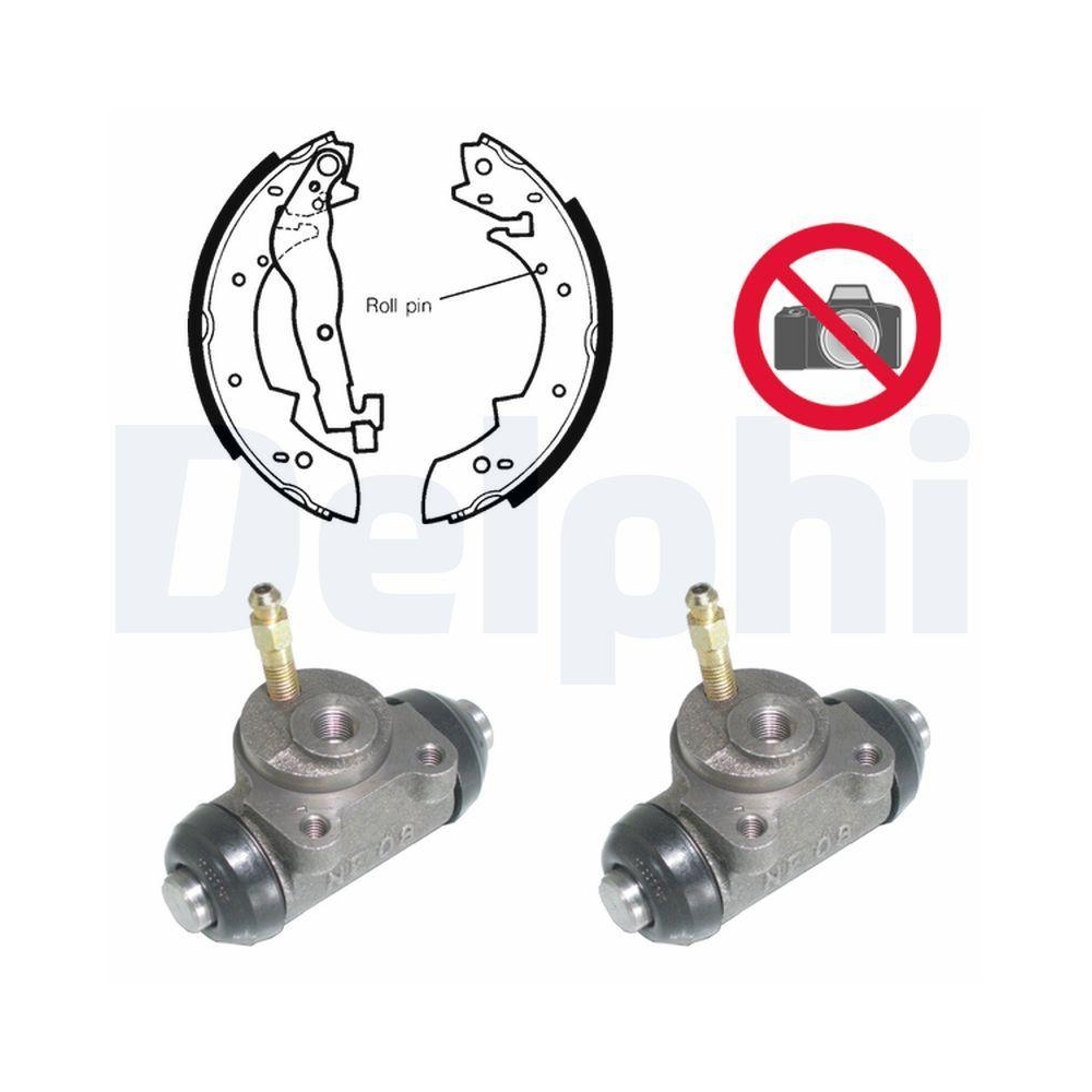 Bremsbackensatz DELPHI KP873 für RENAULT, Hinterachse