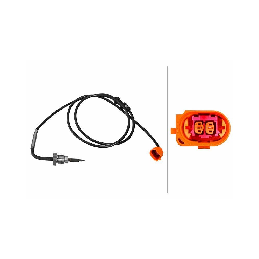 HELLA Sensor, Abgastemperatur 6PT 010 376-611 für VW, nach Rußpartikelfilter
