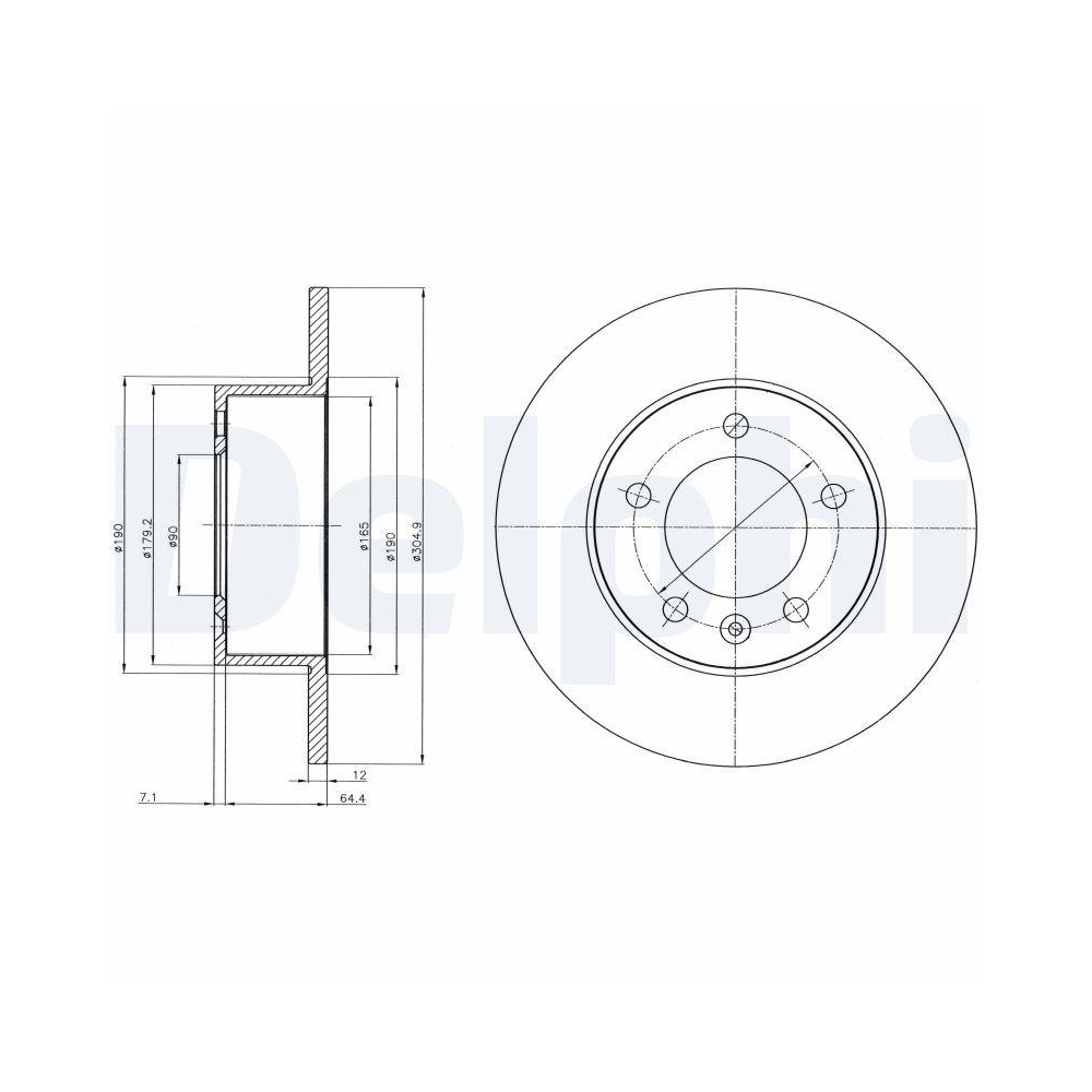 DELPHI BG4320 2 St&uuml;ck Bremsscheiben f&uuml;r NISSAN OPEL RENAULT VAUXHALL, Hinterachse