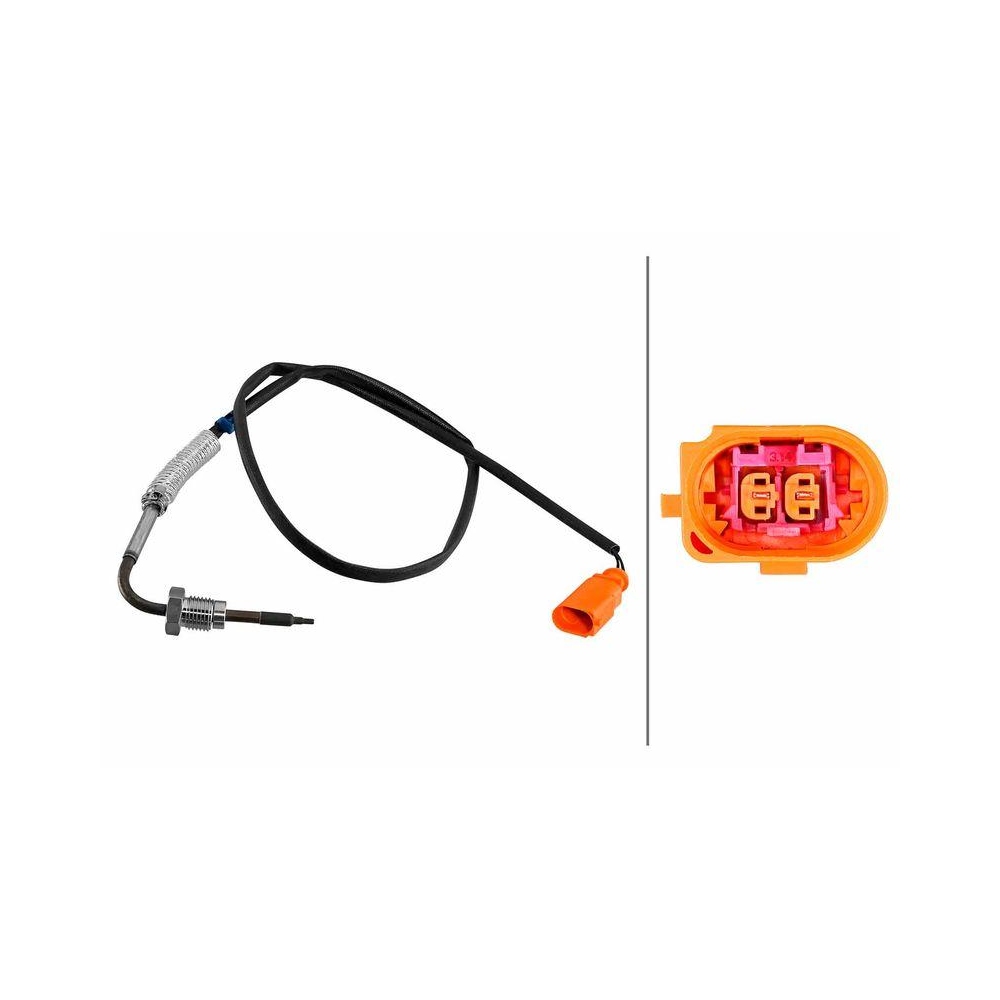 HELLA Sensor, Abgastemperatur 6PT 010 376-621 f&uuml;r VW, nach Ru&szlig;partikelfilter