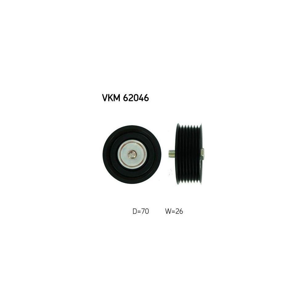 Umlenk-/F&uuml;hrungsrolle, Keilrippenriemen SKF VKM 62046 f&uuml;r NISSAN, mitte, oben
