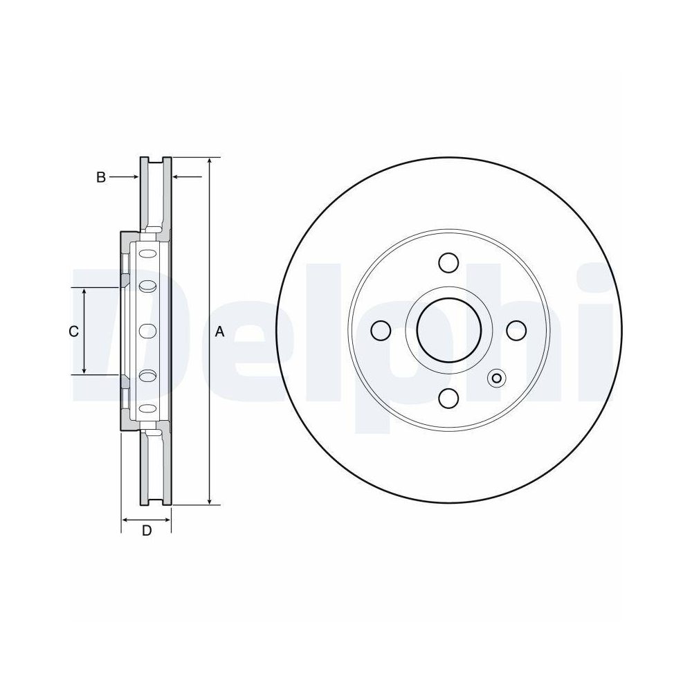 DELPHI BG4647C 2 St&uuml;ck Bremsscheiben f&uuml;r SEAT SKODA VW, Vorderachse