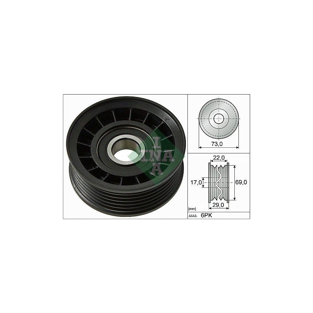 Umlenk-/Führungsrolle, Keilrippenriemen Schaeffler INA 532 0649 10 für FORD