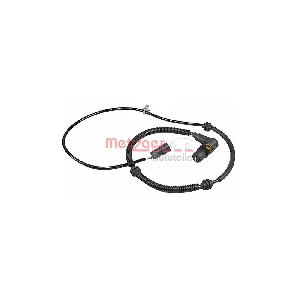 Sensor, Raddrehzahl METZGER 09001003 f&uuml;r KIA, Vorderachse links