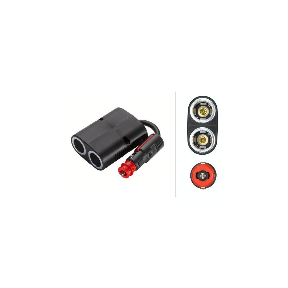 HELLA Adapter, Zigarettenanzünder 8JA 007 589-141 für MANITOU