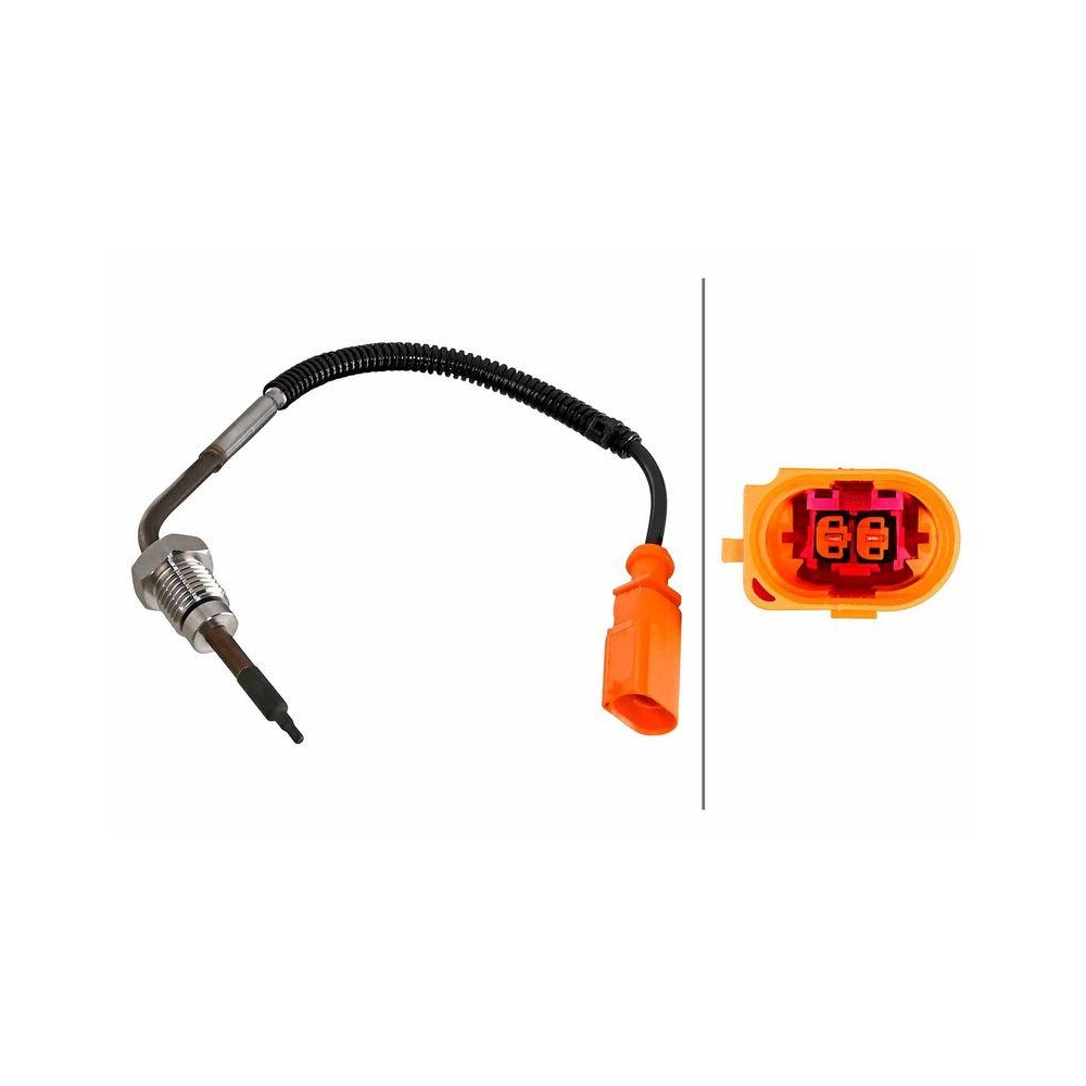 HELLA Sensor, Abgastemperatur 6PT 010 376-681 f&uuml;r AUDI, nach Ru&szlig;partikelfilter