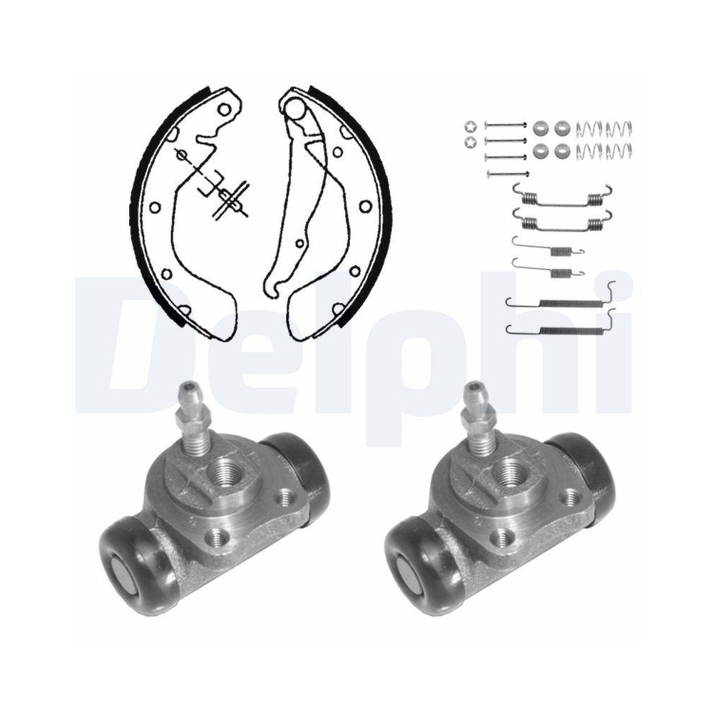 DELPHI 1049 Bremsbackensatz für, Hinterachse