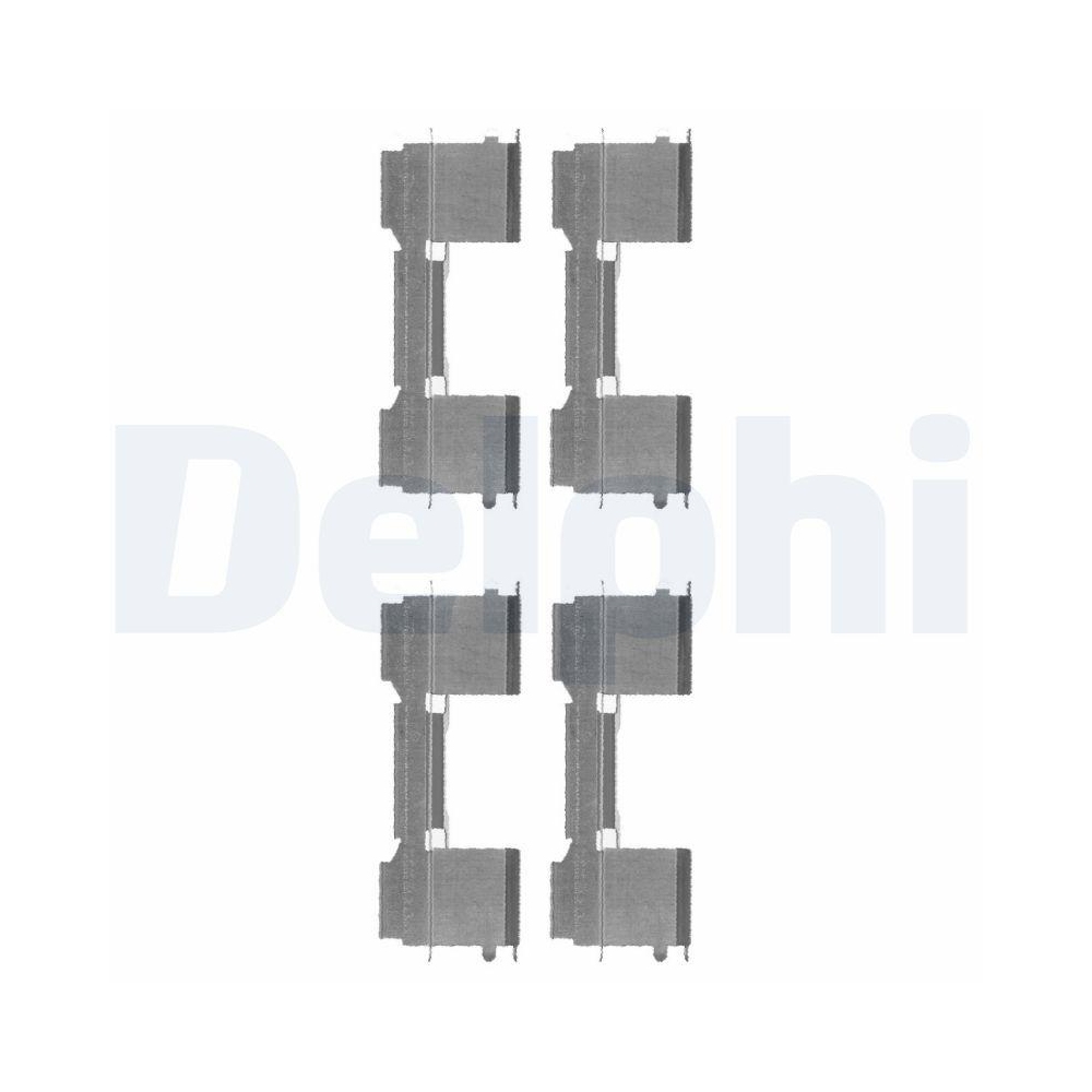 DELPHI LX0478 Zubeh&ouml;rsatz, Scheibenbremsbelag f&uuml;r, Hinterachse, Vorderachse