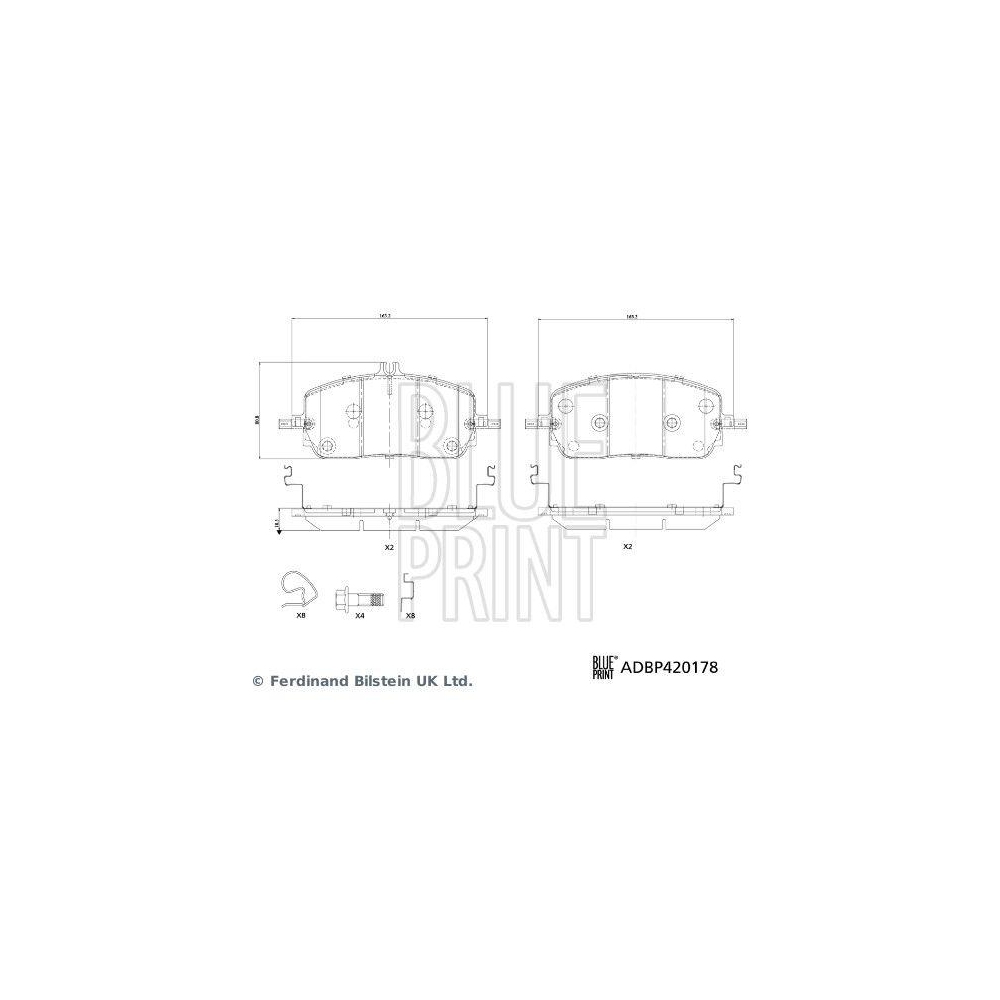 Bremsbelagsatz, Scheibenbremse BLUE PRINT ADBP420178 f&uuml;r MERCEDES-BENZ