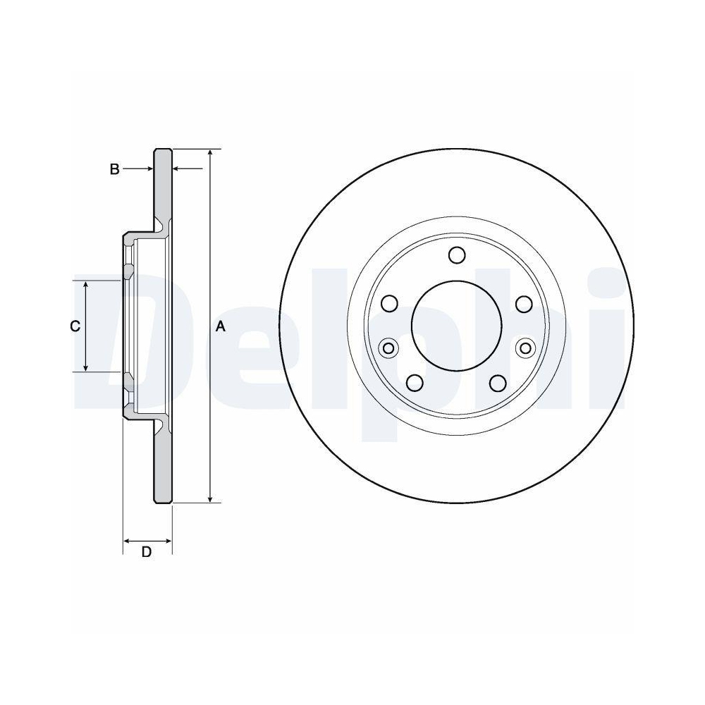 DELPHI BG4661C 2 St&uuml;ck Bremsscheiben f&uuml;r CITRO&Euml;N FIAT OPEL PEUGEOT TOYOTA VAUXHALL DS