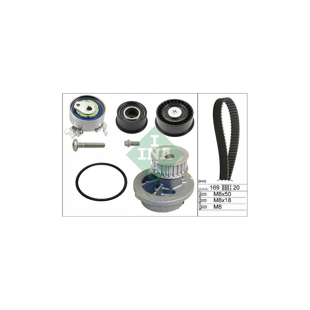 Wasserpumpe + Zahnriemensatz INA 530 0078 30 f&uuml;r OPEL VAUXHALL CHEVROLET