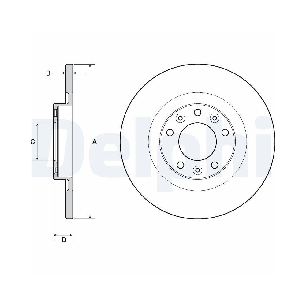 DELPHI BG4662C 2 St&uuml;ck Bremsscheiben f&uuml;r CITRO&Euml;N FIAT OPEL PEUGEOT TOYOTA VAUXHALL DS
