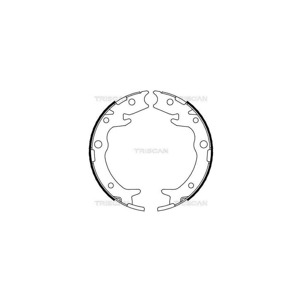 Bremsbackensatz, Feststellbremse TRISCAN 8100 40005 f&uuml;r HONDA, Hinterachse