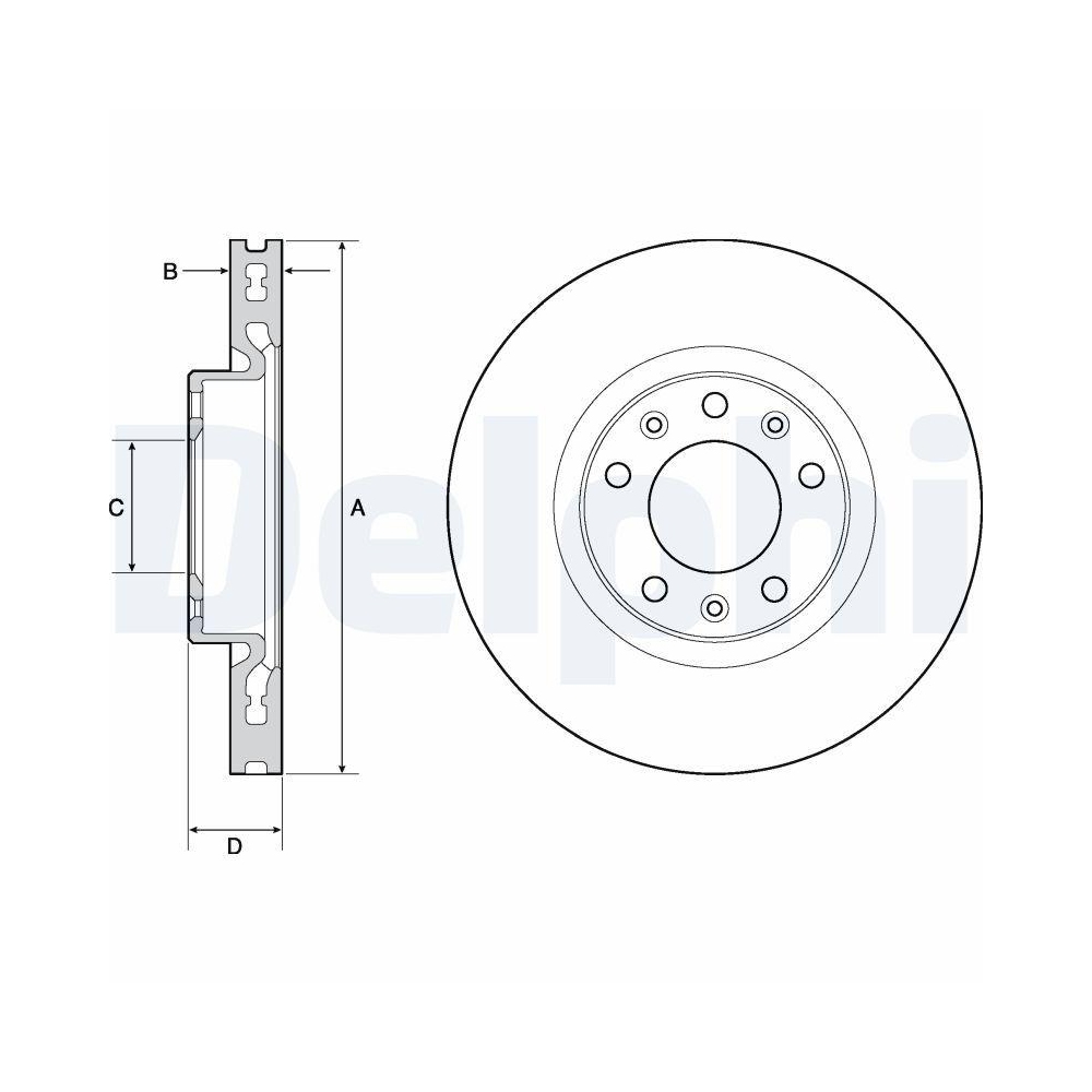 DELPHI BG4669C 2 St&uuml;ck Bremsscheiben f&uuml;r CITRO&Euml;N OPEL PEUGEOT VAUXHALL PEUGEOT (DF-PSA)