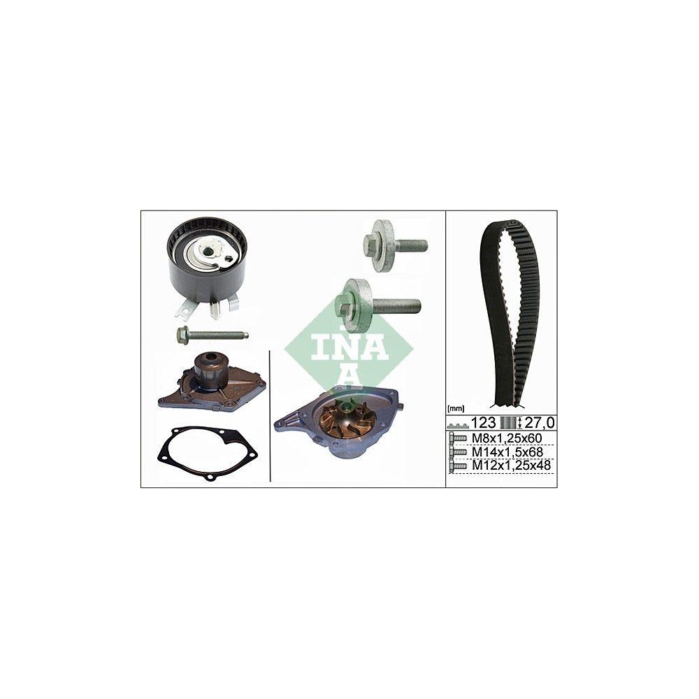 Wasserpumpe + Zahnriemensatz INA 530 0197 30 f&uuml;r NISSAN RENAULT SUZUKI DACIA