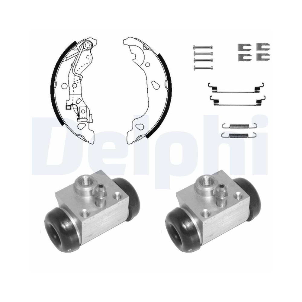 Bremsbackensatz DELPHI 1069 für, Hinterachse, Vorderachse
