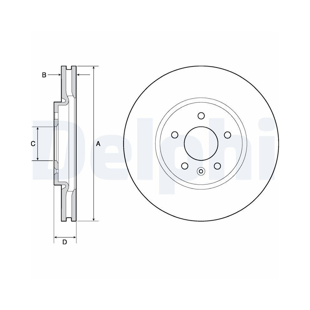 DELPHI BG4672C 2 St&uuml;ck Bremsscheiben f&uuml;r OPEL VAUXHALL, Vorderachse