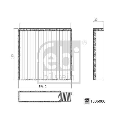 FEBI BILSTEIN 1006000 Filter, Innenraumluft f&uuml;r MG